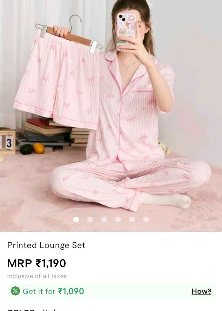 Cute Bow Pajama Set