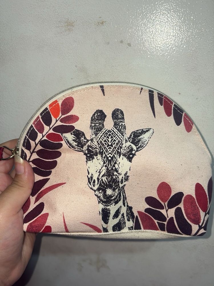 Clarins Cute Giraffe Print Pouch