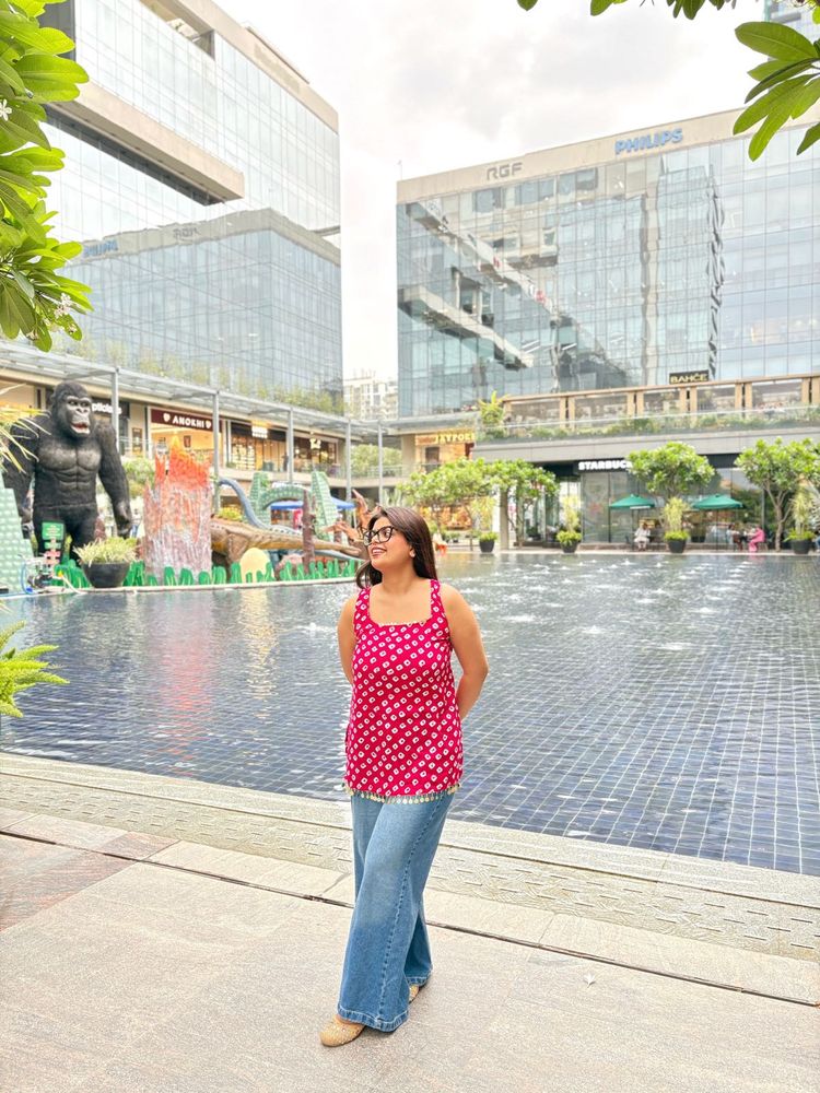 Bohemian Pink Printed kurti