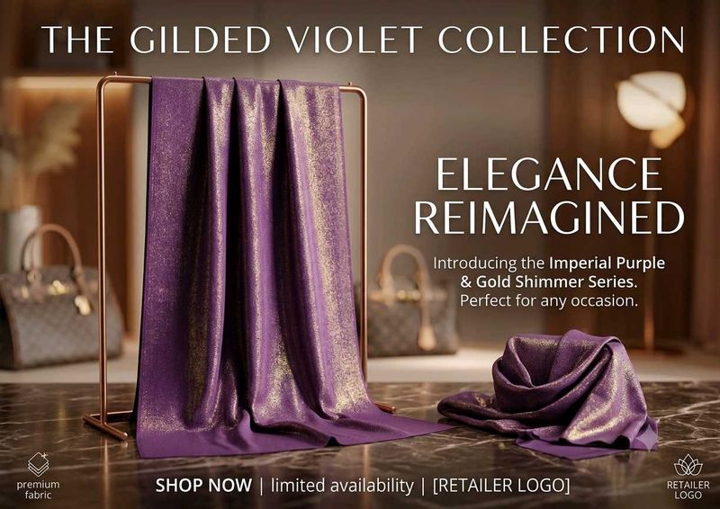 Luxurious Imperial georgette simmer Shimmer Fabric