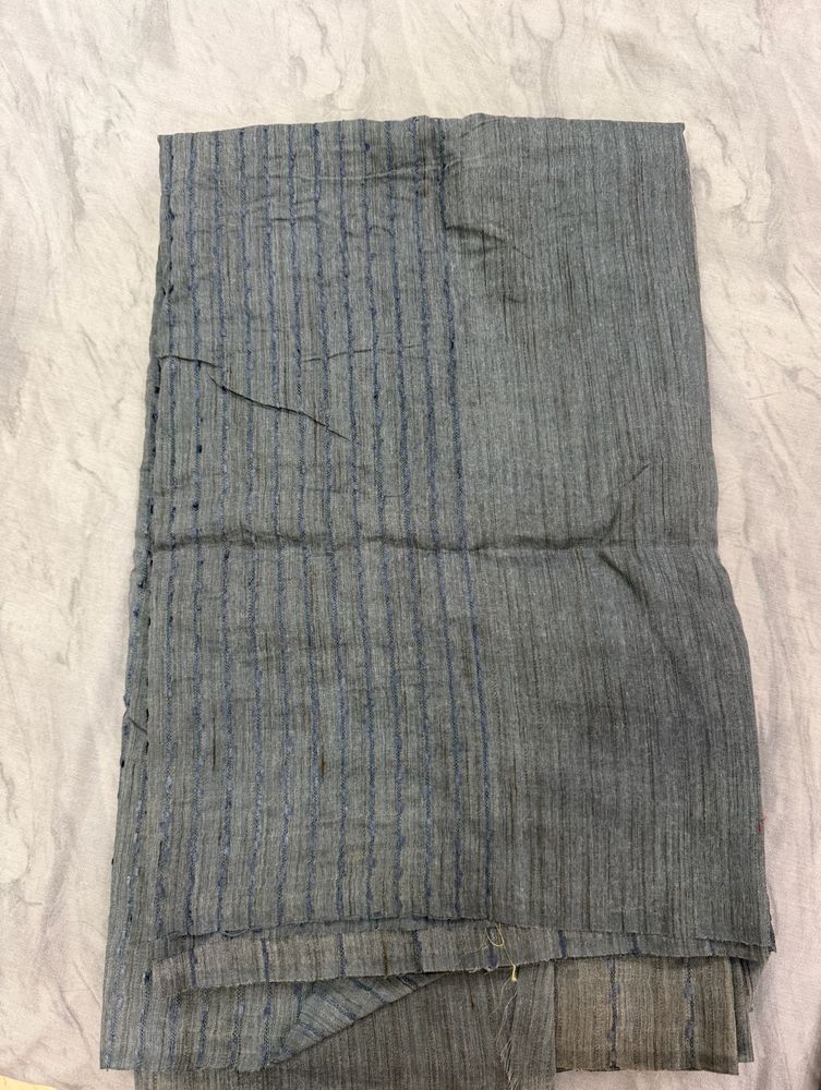 Grey Striped Saree