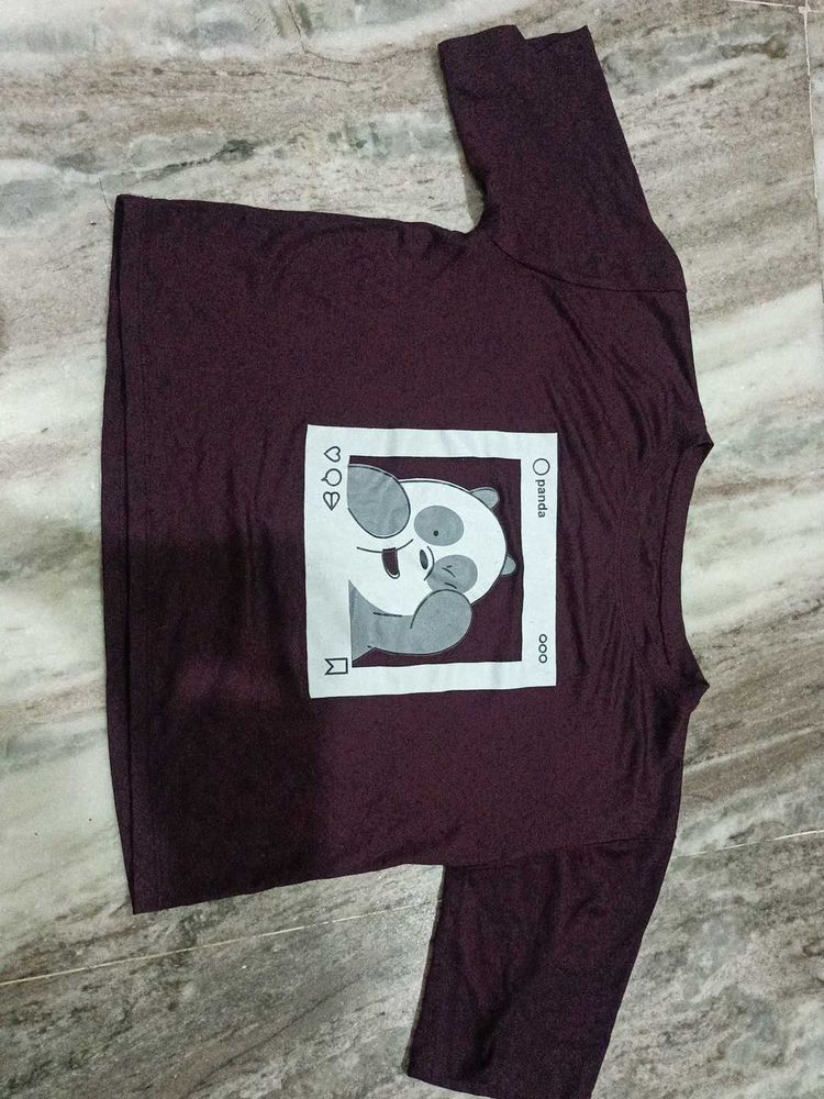 Cute Panda Graphic T-Shirt