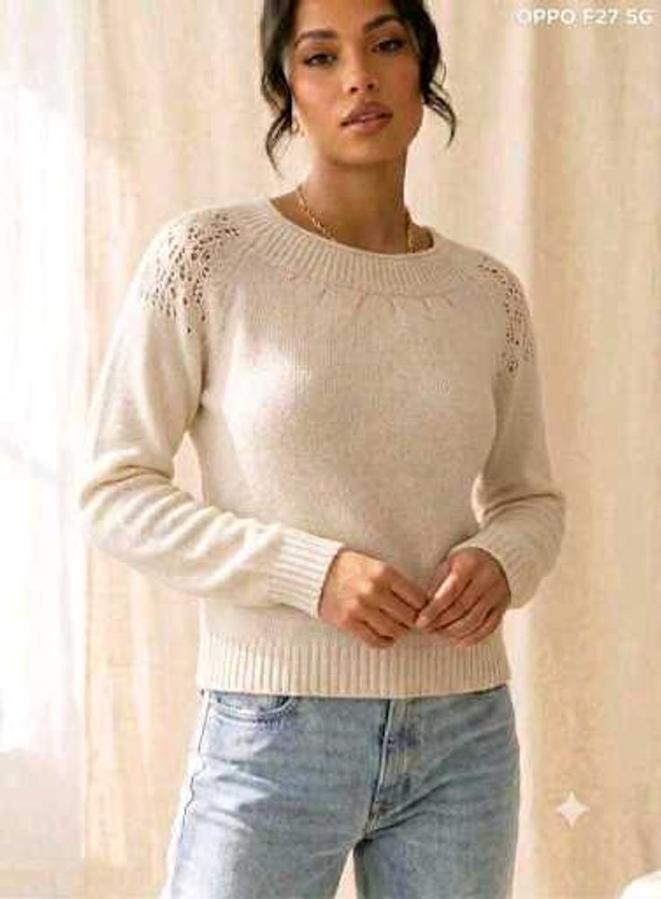26. Pure Wool Cozy Cream Knit Sweater