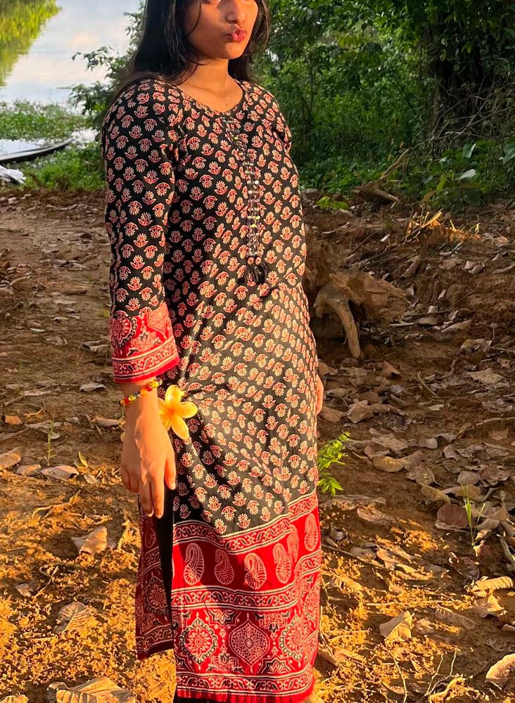 polka dot kurti