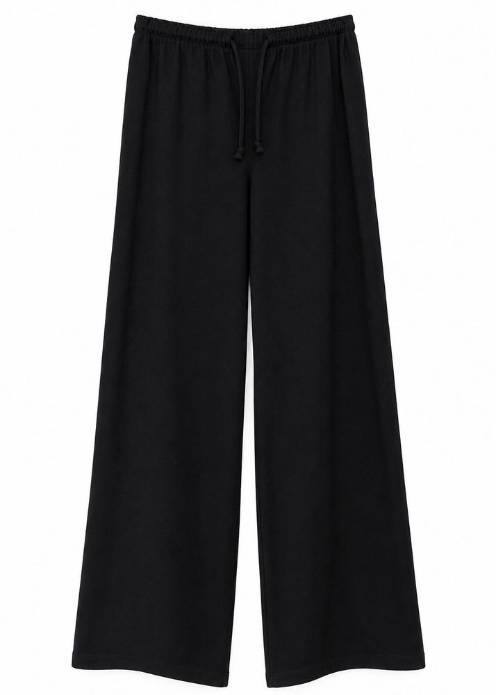 Black Wide Leg Lounge Pants