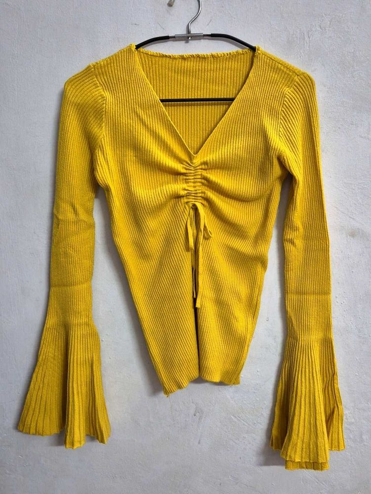 Yellow Knit Top