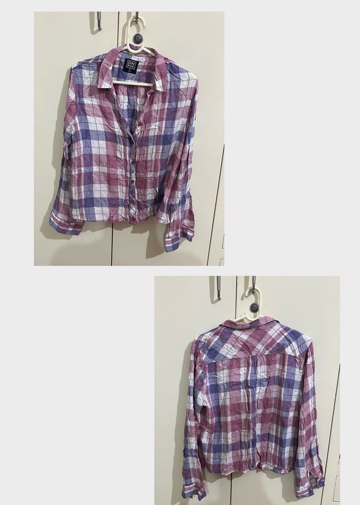 Pink &amp; Purple Button-Up Shirt