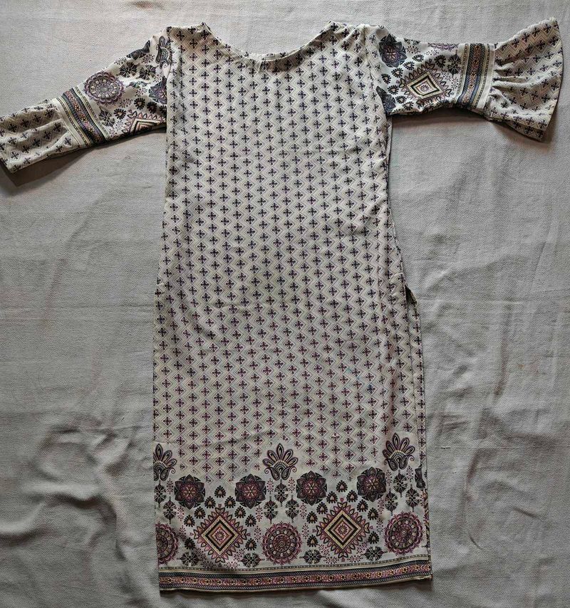 Boho Print Bell Sleeve Kurta