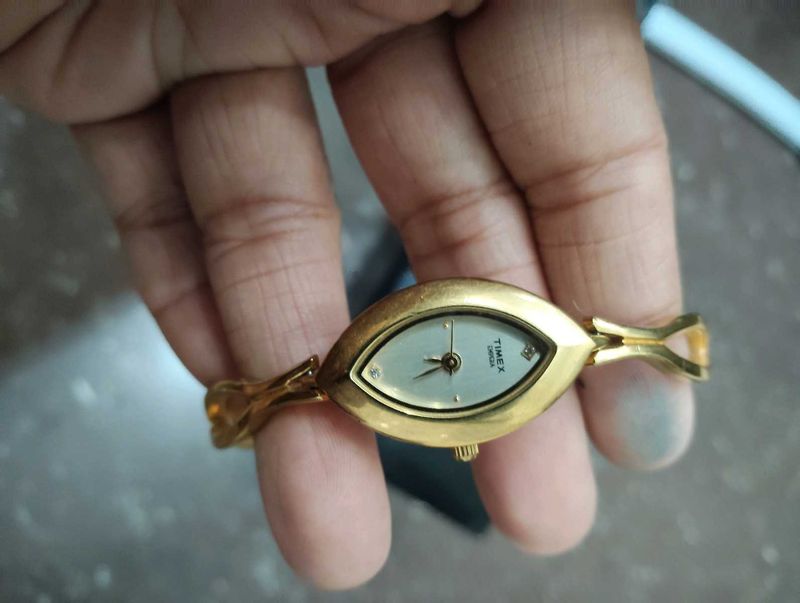Timex Ladies Gold-Tone Bangle Watch