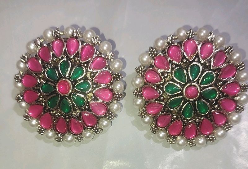 Multi Color Party Wear 2 Studs / Earring