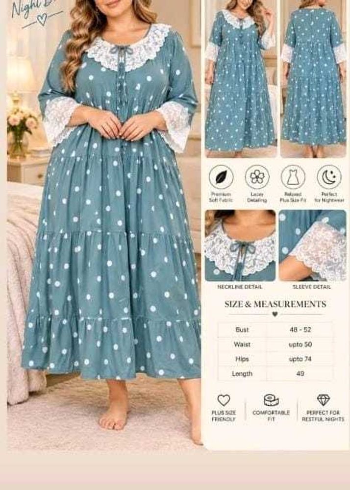 Comfortable Polka Dot Nightgown