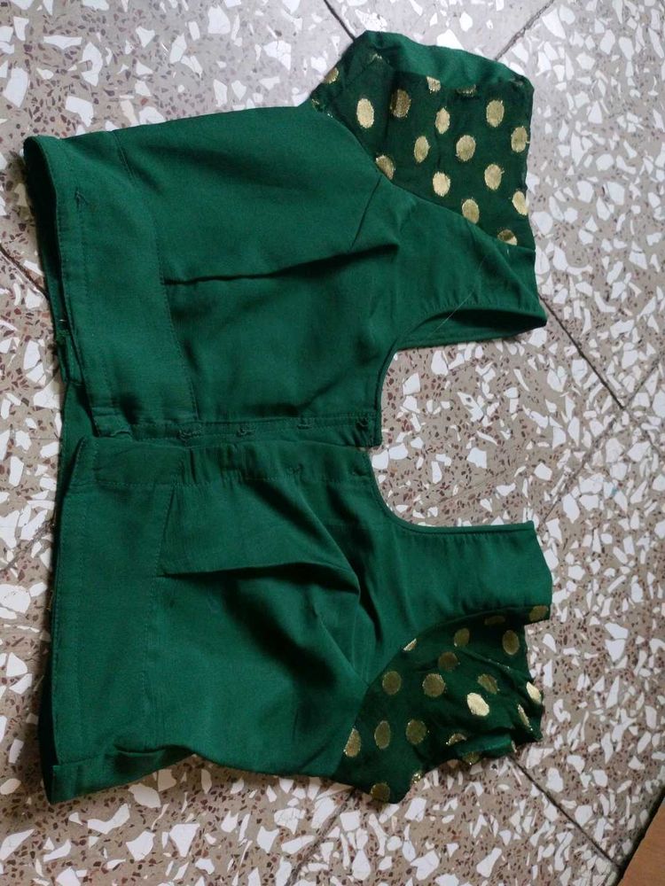 Green &amp; Gold Blouse