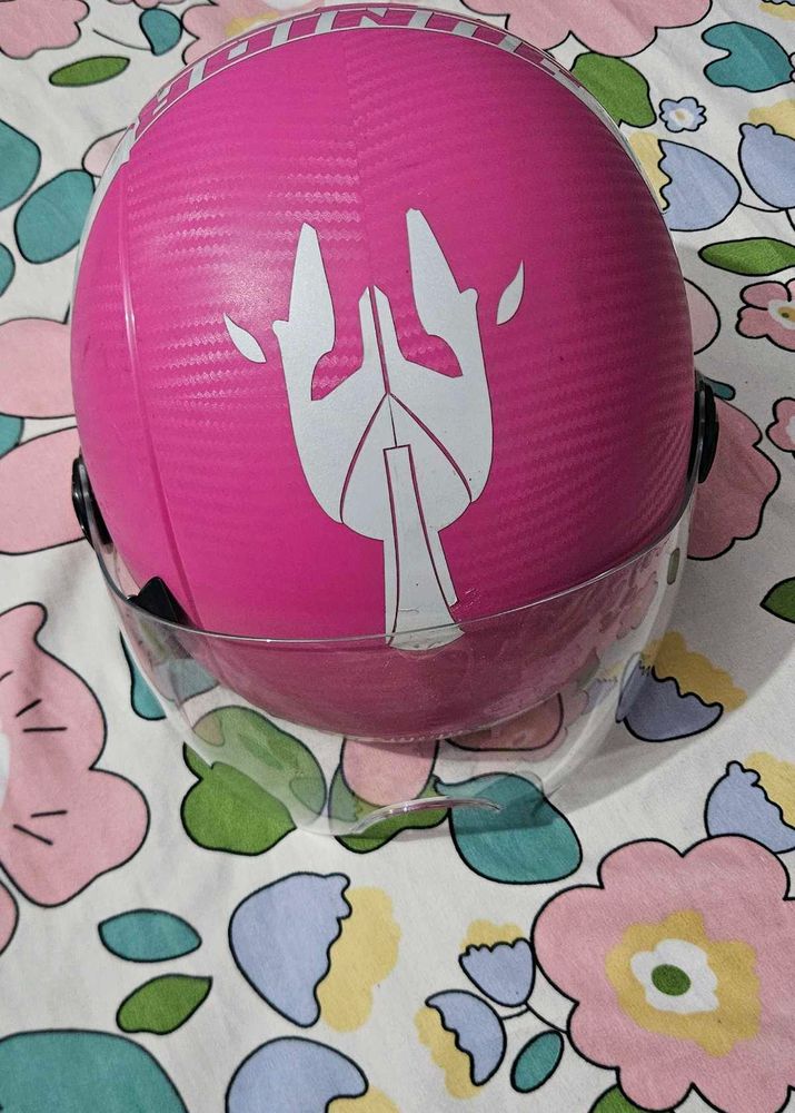 Bright Pink Motorcycle Helmet