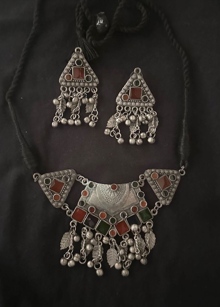 Afghani Necklace &amp; Earrings Set