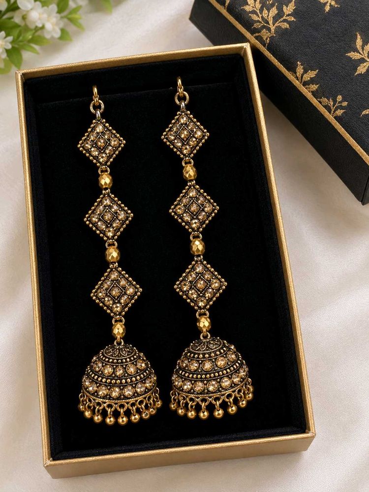Elegant Gold Jhumka Earrings