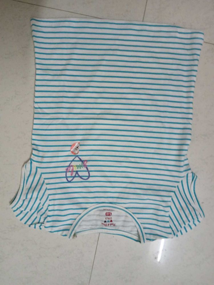 Striped T-Shirt with Heart Design