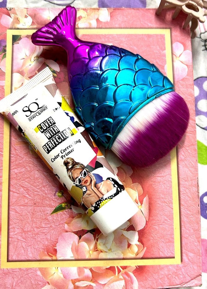 2 ITEMS BOX 📦 STAY QUIRKY Primer &amp; MAKEUP BRUSH