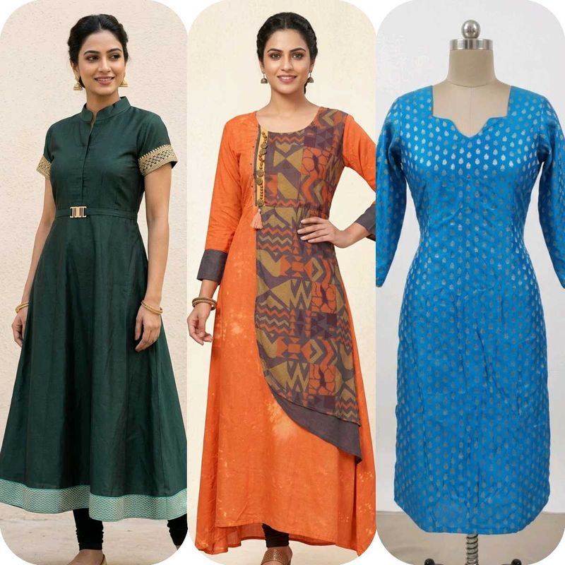 dark green stylish kurti
