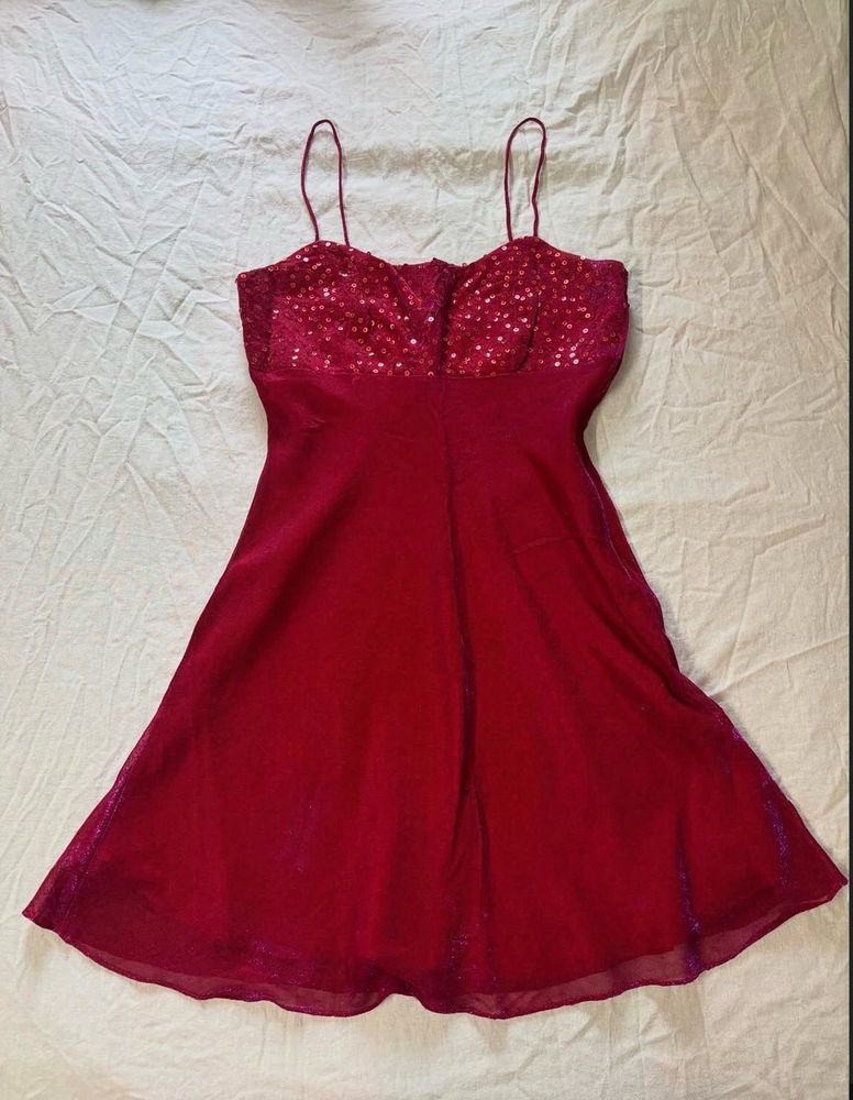 Sparkling Red Party Dress
