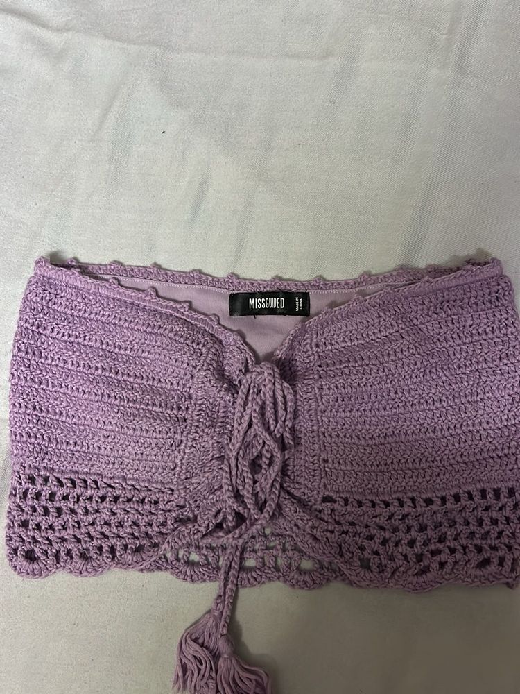 MISSGUIDED  Crochet Tube top