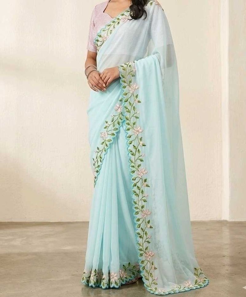 ✨ Brand New Stitched Saree Set