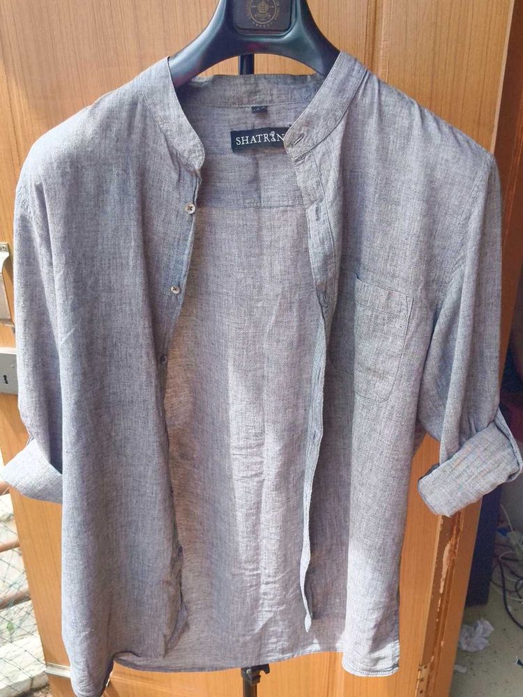 100% Cotton Men's Casual Shirt | Grey
