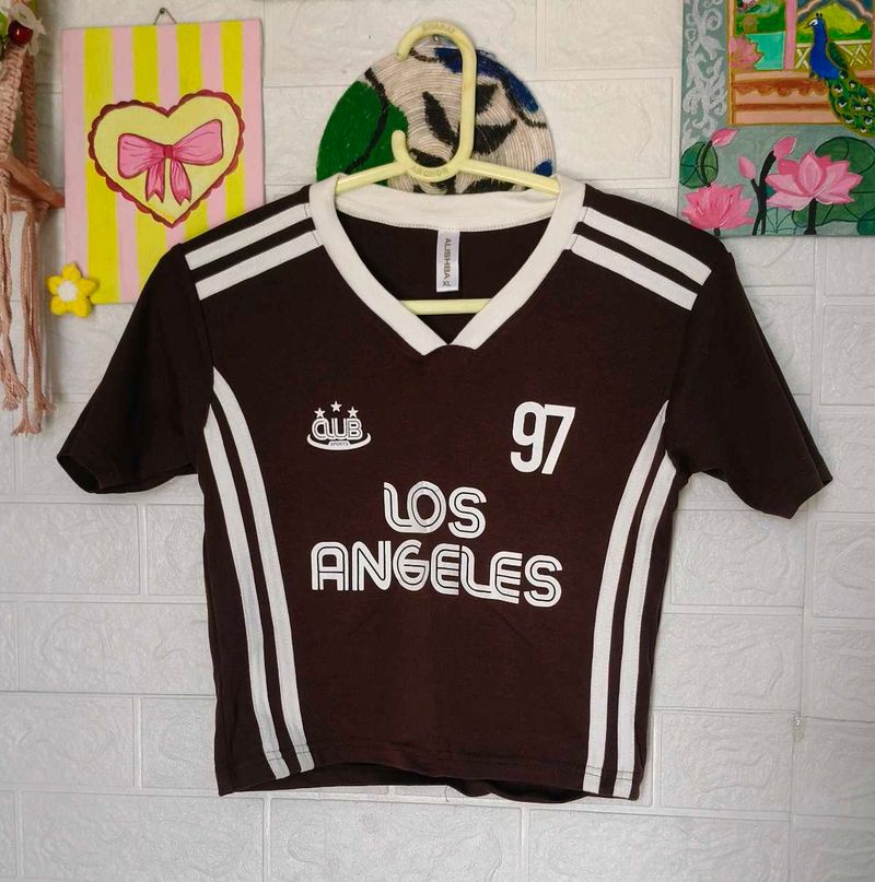 Brown Los Angeles Graphic Tee