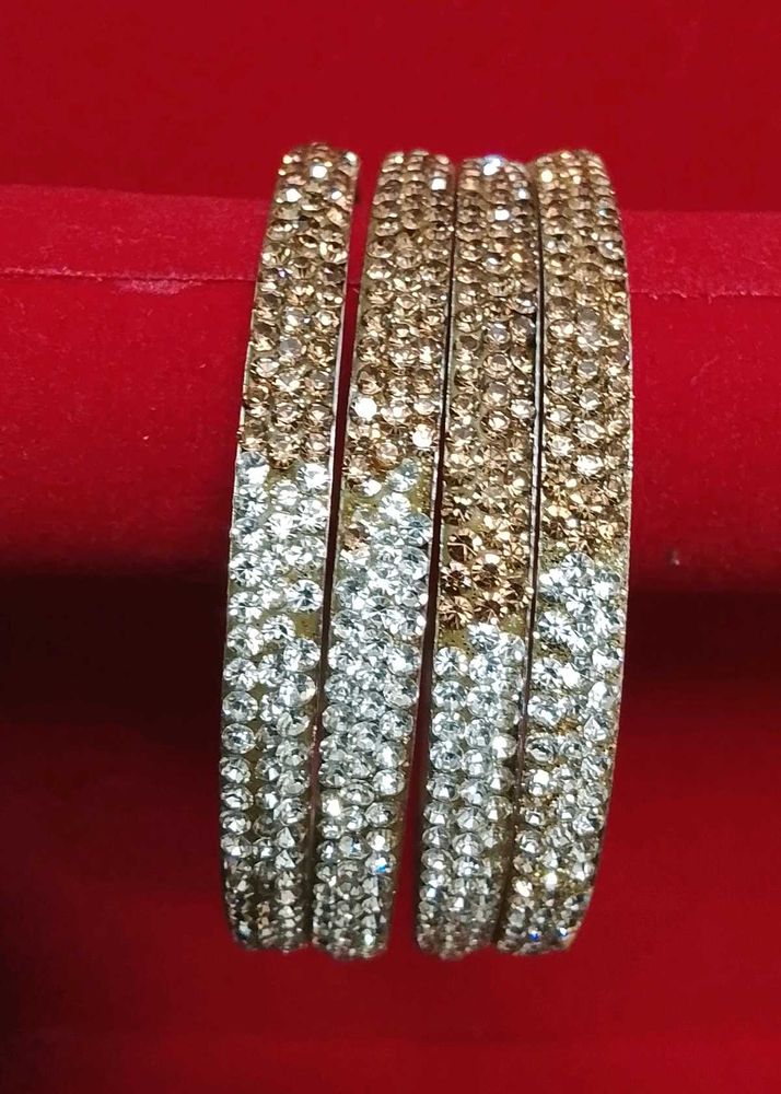 Sparkling Rhinestone Bangles Set