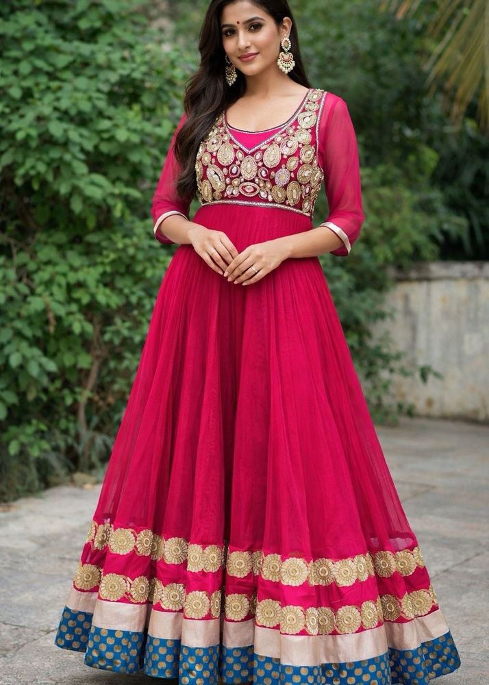 SALE!!! Pink Anarkali Suit with Embellished