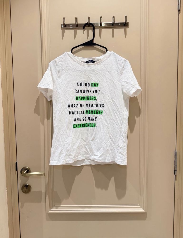 Graphic Print White T-Shirt