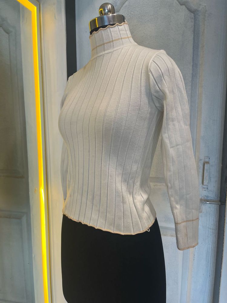 Ribbed Turtleneck Sweater