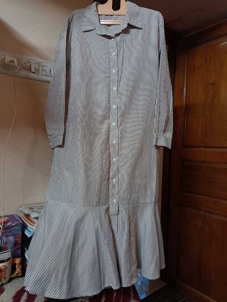 BROWN SHIRT DRESS