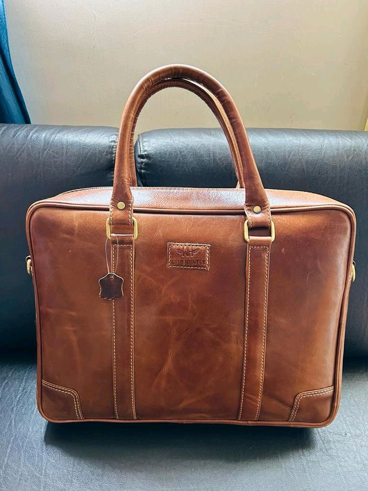 WILD HUNTER LEATHER LAPTOP BAG