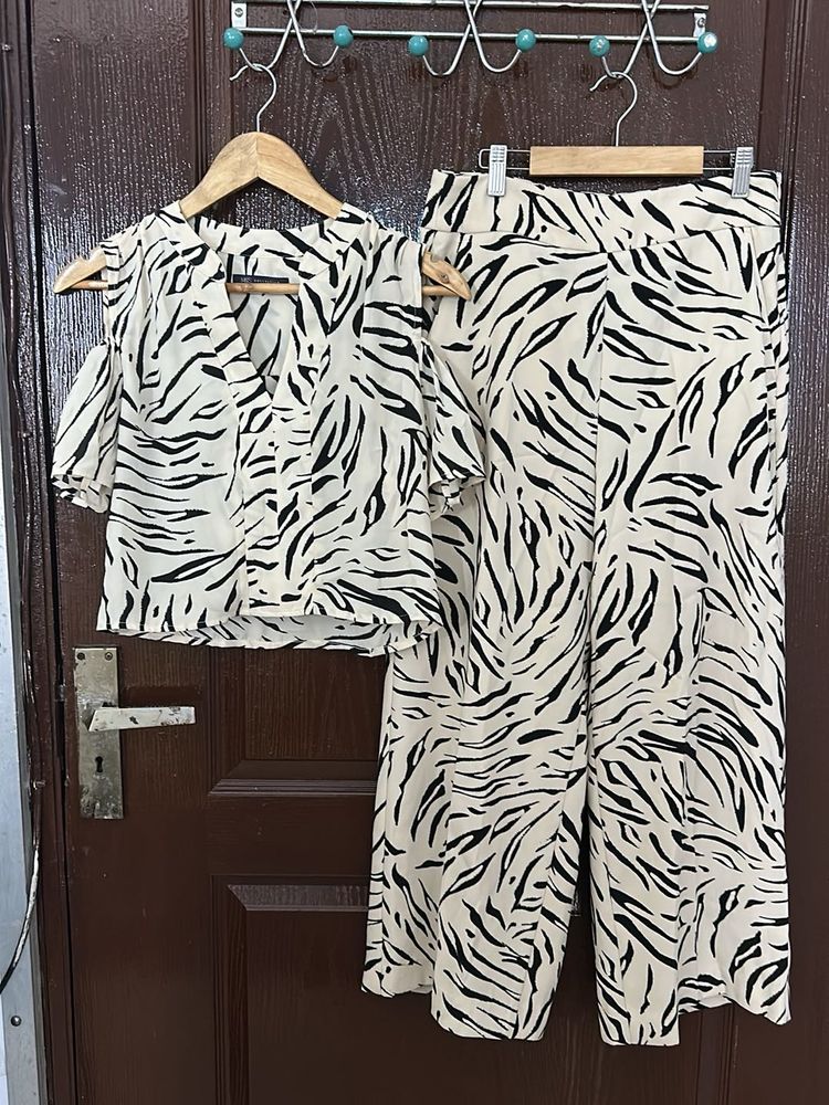 MARKS &amp; SPENCERS Zebra Print Co-ord Set
