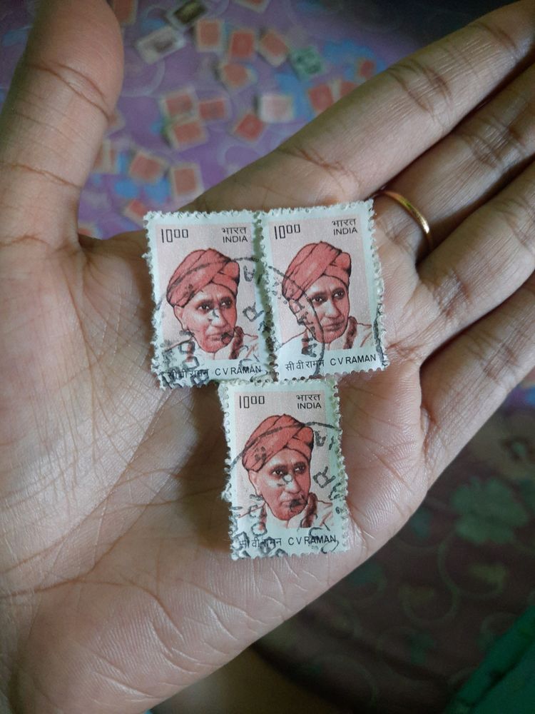 10th Series C V Raman Stamp
