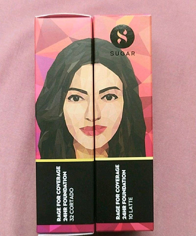 Pack Of 2 Unused Sugar Foundation