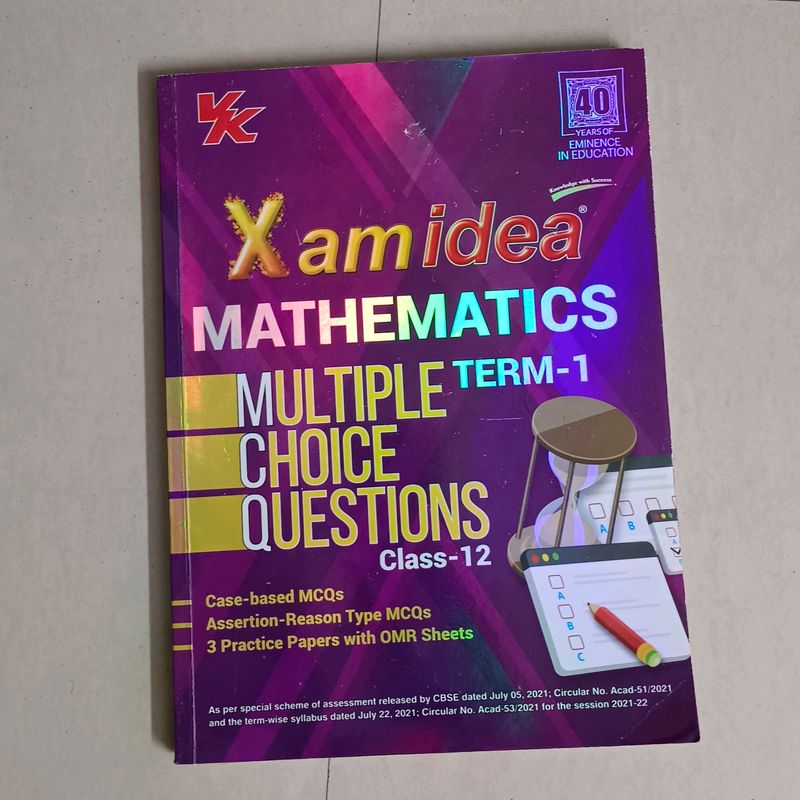 Class 12 Mathematics Term 1 MCQs Xam Idea