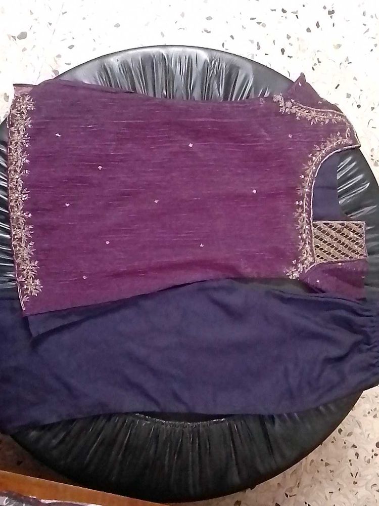 Beautiful purple ethnic wear