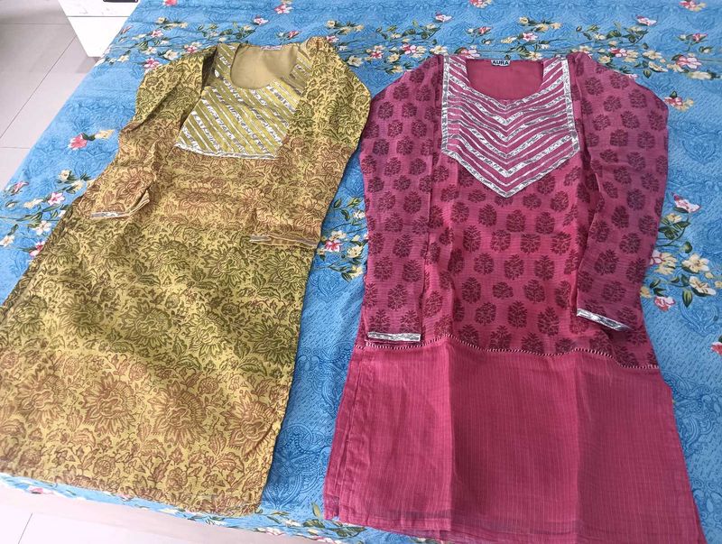 Beautiful Printed Kurtas (Set of 2)kota doria komb