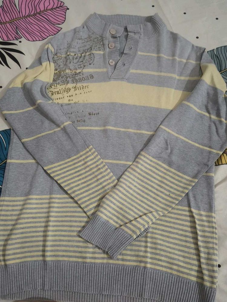 Striped Grey Pullover