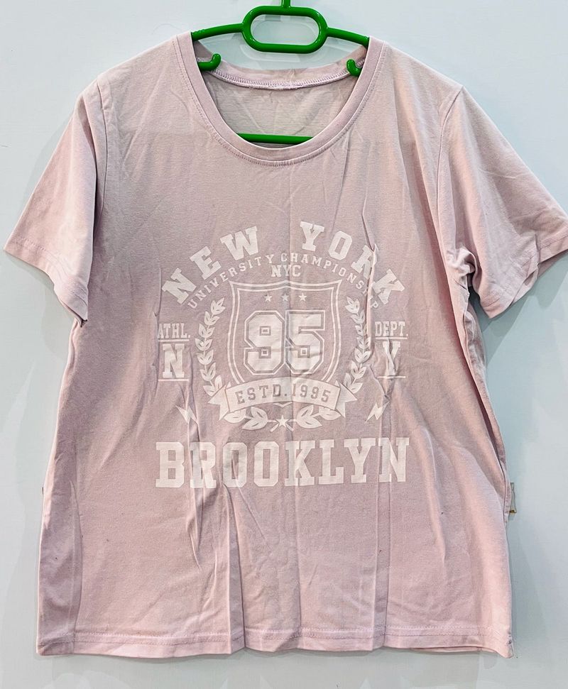 Pink Brooklyn Graphic T-Shirt