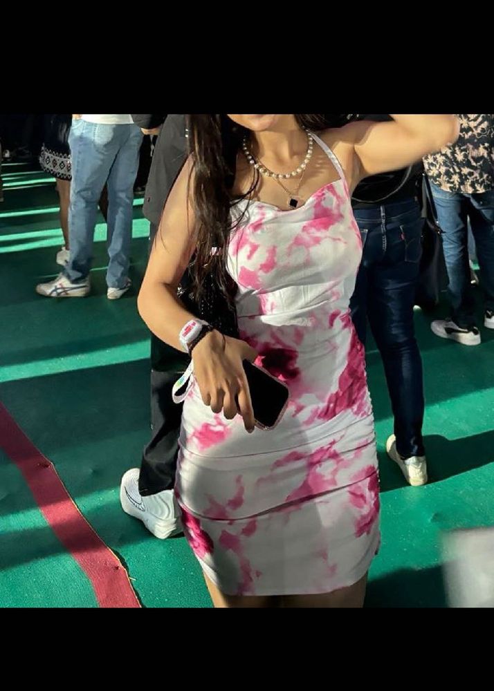 Tie-Dye Bodycon Mini Dress