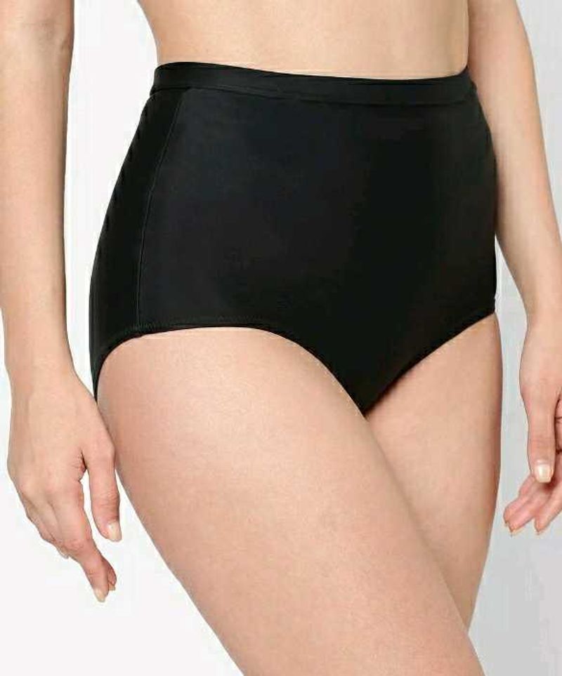 High-Waisted Black Bikini Bottom