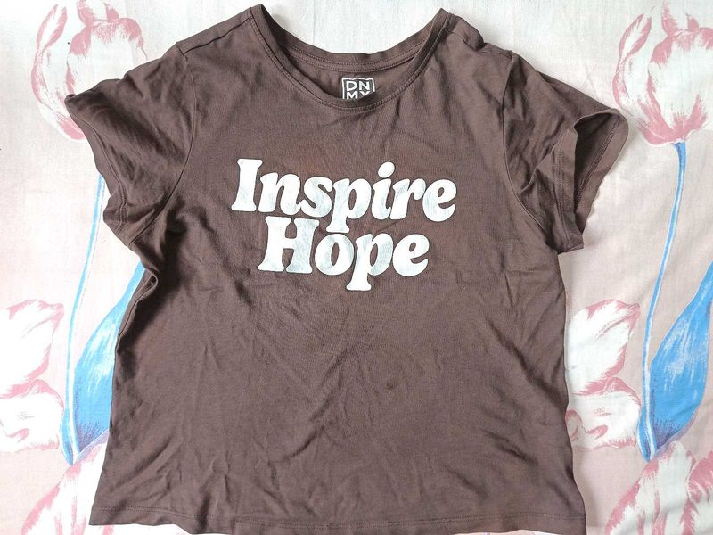 Brown "Inspire Hope" Graphic T-Shirt