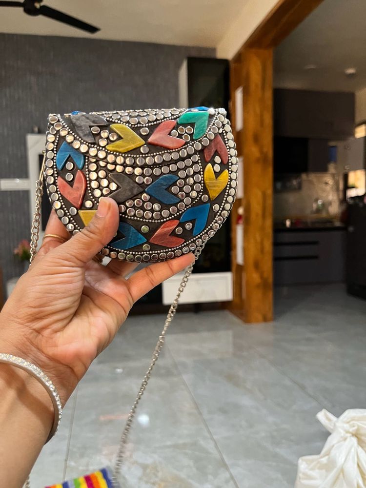 Boho Beaded Clutch Bag