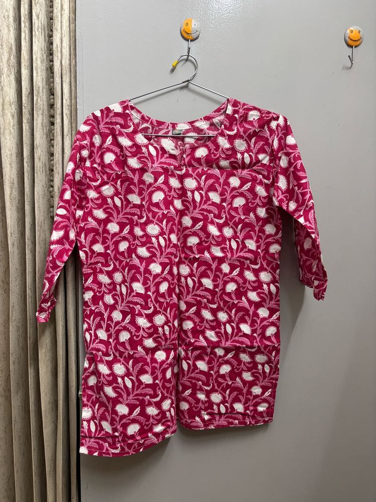 Floral Print Pure Cotton Coord Set