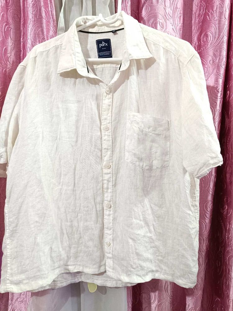 Men's White Short Sleeve Shirt