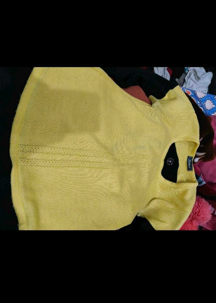 Cute Yellow Short Sleeve Top