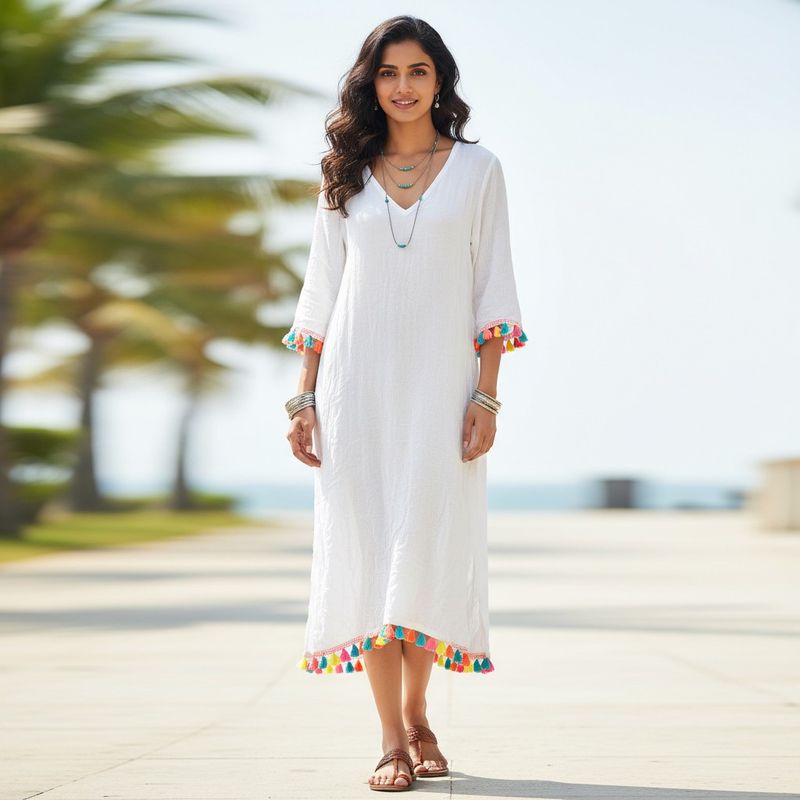 Boho White Dress