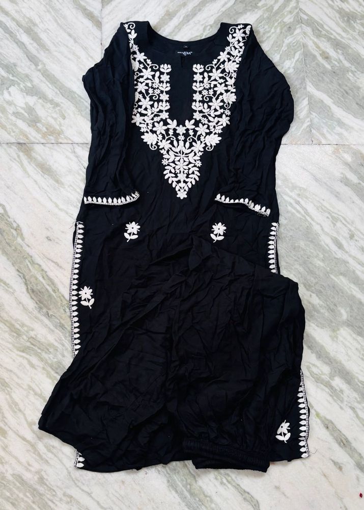 black embroidery